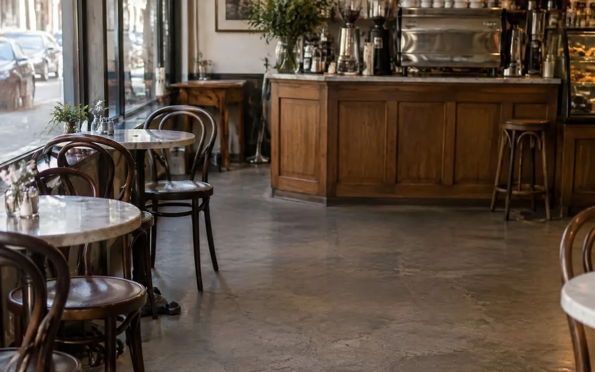 The empty café set