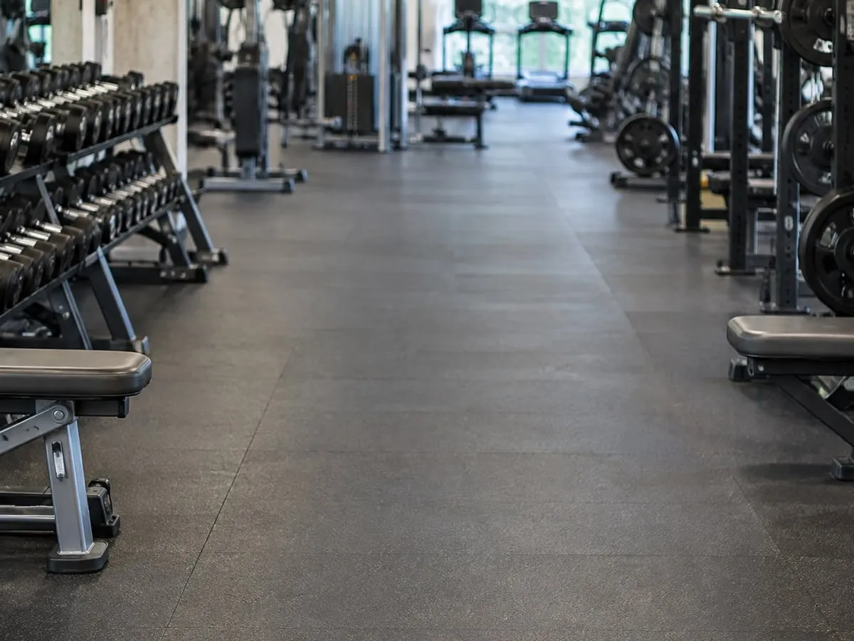 The gym, empty