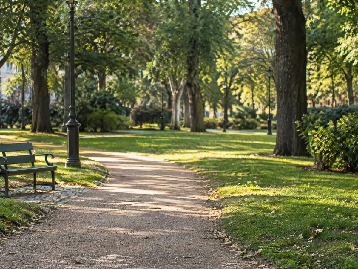 The park, empty