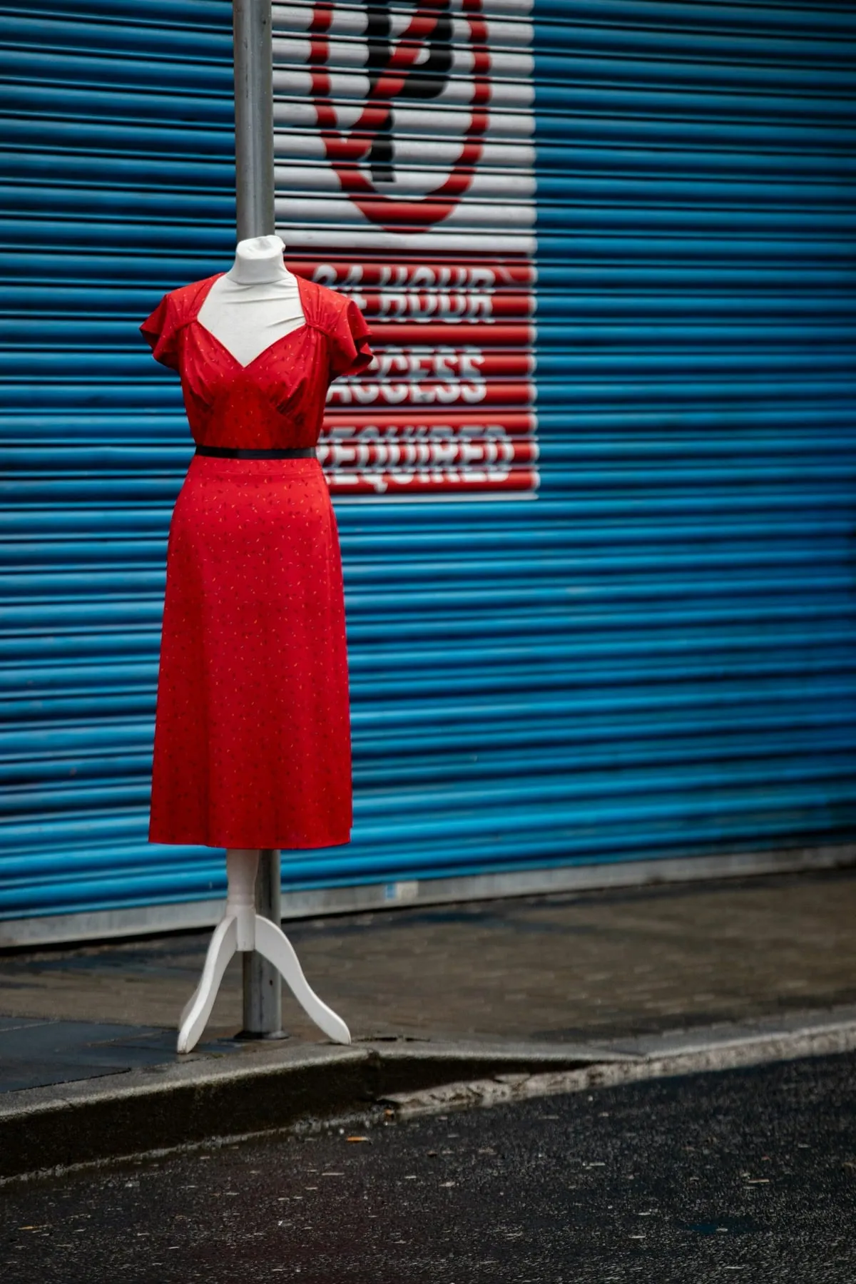 The red polka-dot tea dress, the product photo the shoot started from