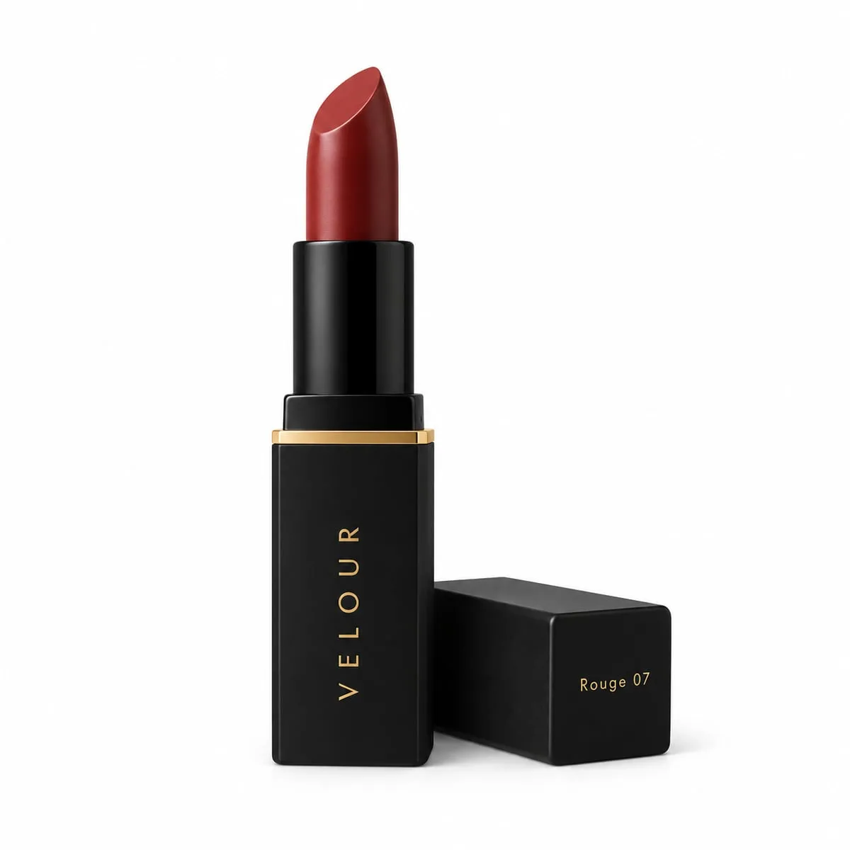 The VELOUR satin lipstick, photographed on its own